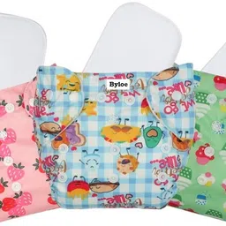 byloe Cloth Diapers + Insert Pad, Washable, 100% Absorption, 0 - 3 yrs image 1
