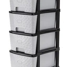 risem international Fruits/Vegetables Kitchen Rack Multipurpose Drawer Plastic Modular Chest Storage Organizer All Purpose 6Layer Plastic image 3