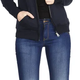 fleximaa Women Full Sleeve Solid Hooded Sweatshirt image 4