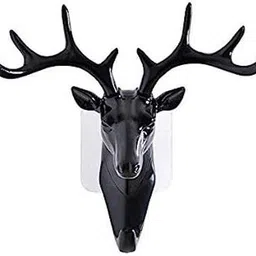 agm Animals Deer Head Hook Hanger Rack Holder Wall Mount Plastic Key Holder image 2