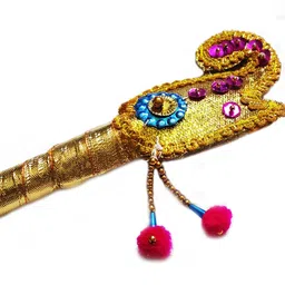 dhinchak krishna decorative flute best for Mandir idols and Mythological role play Wooden Flute image 4