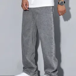 kotty Men Regular Mid Rise Grey Jeans image 5