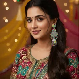 abc Multicolor Oxidized Jhumka Earrings Alloy Jhumki Earring image 4