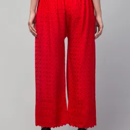 bebo creation Women Relaxed Red Viscose Rayon Trousers image 2