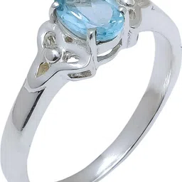 anika jewellers Blue Topaz Natural Gemstone 925 Sterling Silver Ring For Her Sr-176 Sterling Silver Ring-picture-25