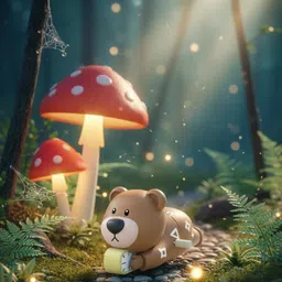 homkana Brown Bear Crawling Shinchan Action Figure Movable Toy for Babies image 3