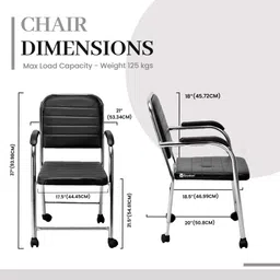 goyalson Leatherette Office Visitor Chair image 3