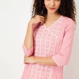 max Women Printed Cotton Blend A-line Kurta image 2