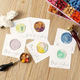 levin Colorful Wax Seal Beads - 10 Colors Sealing Wax Beads for Stamp Seals image 3
