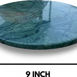 modern decor emporium Green Marble Chakla (9 INCH) | Chapati/Roti/Puri Maker | Polpat | Rolling Board| Board image 2