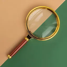 clearo Golden 80mm 4X Handheld Magnifier – High-Power Study Lens for Kids & Students 4X Hand-held Magnifying High Power image 4