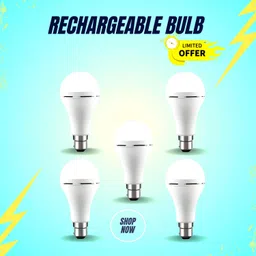 guggu Rechargeable Emergency Bulb Inverter Bulb, 3Hr Battery Backup_Pack of 5 P265 3 hrs Bulb Emergency Light-picture-25