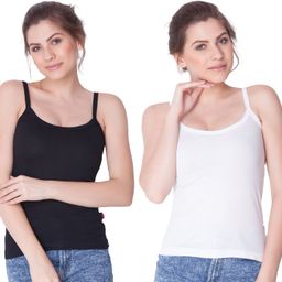 dollar missy Women Black, White Camisole-picture-14