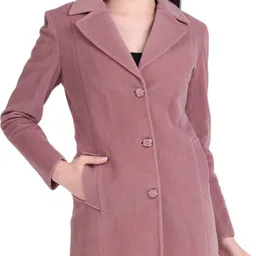 brazo Tweed Solid Coat For Women-picture-45