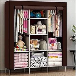 god wish 6+2 Fancy Layer 88130 With Pocket Wardrobe Portable Foldable for Clothes Carbon Steel Collapsible Wardrobe-picture-18