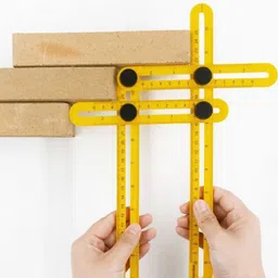 malfah enterprises Zigzag Angle Ruler Folding Feet Adjustable Four-sided Marking Gauge image 5
