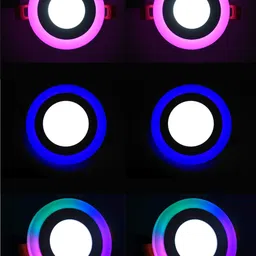 hbx LED Ceiling Panel Light 6 Watt (3+3) Dual 3D Light 2-PINK/BLUE/RGB With WHITE, 6 Ceiling Light Ceiling Lamp-picture-26