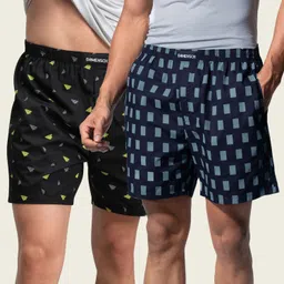 Pack of 2 Cotton Side Pocket Printed Men Boxer-image-89