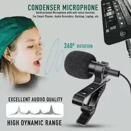 nkpr Professional Metal Coller Mic For Youtube ,Voice Recording ,DSLR Camera 1388 Microphone image 2