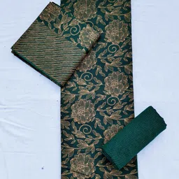 natextiles Unstitched Wool Kurta Fabric Printed image 2
