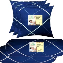 actos Microfibre Bolster Pack of 5 Geometric 3 Cushion And 2-picture-14