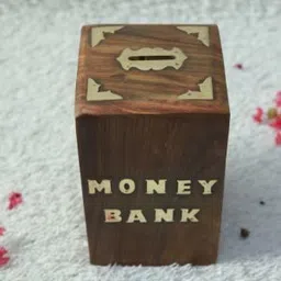 hanu creations Presents Money Box (Gullak) with key lock for little savings for kids Sheesham Cash Box-picture-18
