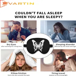 vartin Velvet Butterfly, meditation, yoga, Eye mask Cartoon Super Soft & Comfortable image 3