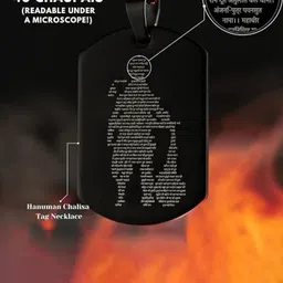 rootwave Hanuman Chalisa Hanuman ji Bajrangbali Locket Engraved for Men and Womens Silver Stainless Steel Locket-picture-20