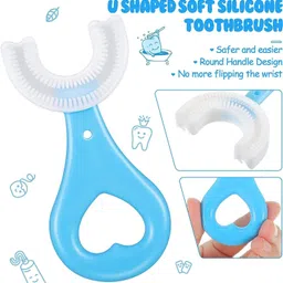 shishi SHISHIToothbrush 360 Degree U-shaped For 2-6 Years Mouth-Cleaning Extra Soft Toothbrush image 3