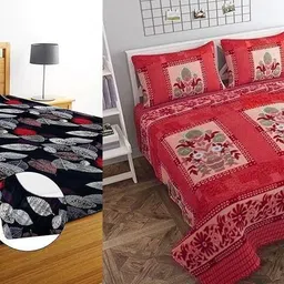 alcotex Cotton Double Flat 240 TC Abstract Bedsheet-picture-40