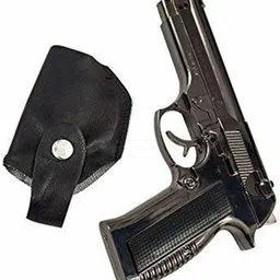 fitup Fully Metal Body 608 Gun Shaped Windproof Lighter With Pull Back System And Cover | Jet Flame And Refillable Butane Gas System myfirstdot Pocket Lighter image 4