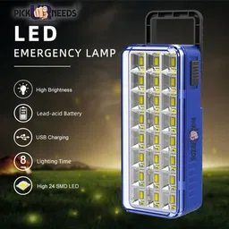 pick ur needs High-Bright 36 LED Rechargeable Home Lantern Lamp Light (Pack Of 2) 5 hrs Flood Lamp Emergency Light image 2