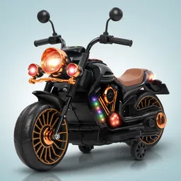 Chopper Battery Bike for Kids | Electric Ride-On Kids Bike with Foot Accelerator Bike Battery Operated Ride On-image-2