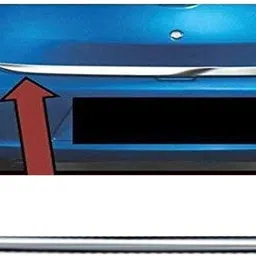 auto e-shopping ABS Plastic Chrome Diggi Garnish Patti Dicky Rear Boot Trunk Guard Nios Glossy, Chrome Hyundai Grand i10 Nios AMT Magna Petrol Rear Garnish image 2