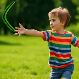 awals creations SBR-2025-GRN Left Handed, Right Handed Returning Boomerang image 3