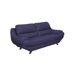 star india Milano Leatherette 3 Seater Sofa in Blue Colour image 4