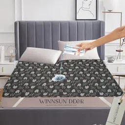 winnsun PVC, Polyester King Fitted (Elastic) 1 TC Printed Bedsheet-picture-18