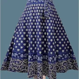 tankaviss Women Printed Regular Dark Blue Skirt-picture-30