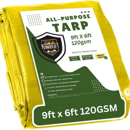 rhinokraft 9ft X 6ft, 120 GSM | Water Proof Tarpaulin Sheet | Majboot Tent - For Camping, Construction Sites, Transportation Covers, Temporary Shelters-picture-21