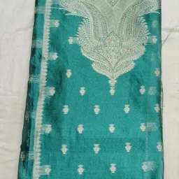 fashionhub gurpreet Unstitched Organza Salwar Suit Material Self Design image 3