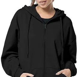 funky monkey Women Full Sleeve Solid Hooded Sweatshirt-picture-27