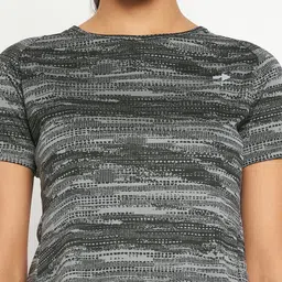 tvastra Women Solid Round Neck Polyester Grey T-Shirt image 4