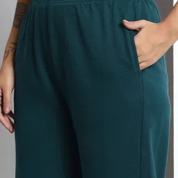 q-rious Women Solid Dark Green Track Pants image 5