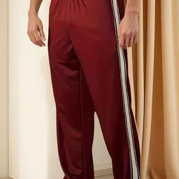 sti Men Solid Red Track Pants image 1