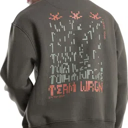 wrogn Men Full Sleeve Solid Sweatshirt image 3
