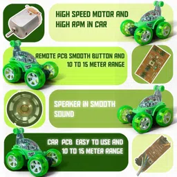 magic moments 360° Rotating Remote Control Stunt Car 9802 with Rechargeable Battery image 5