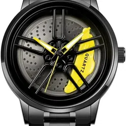 realbuff Wheel Watch Analog Watch - For Men 3D Yellow Rotating Spinning Watch Quartz Men Rim Car Wheel Watches-picture-27