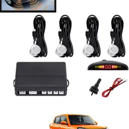 maties 4Pcs White Reverse Parking Sound Warning sensor for car Protection-249 Car Reverse Parking White 4 Sensor With LED Display/Buzzer -249 Parking Sensor-picture-15