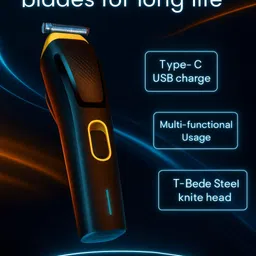 Zeno QT-12 Cordless Hair Trimmer Titanium coated blade waterproof Trimmer Fully Waterproof Trimmer 120 min Runtime 4 Length Settings image 4