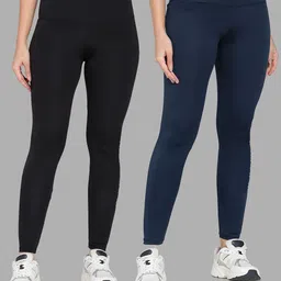 nexstep Solid, Printed Women Black, Dark Blue Tights-picture-17